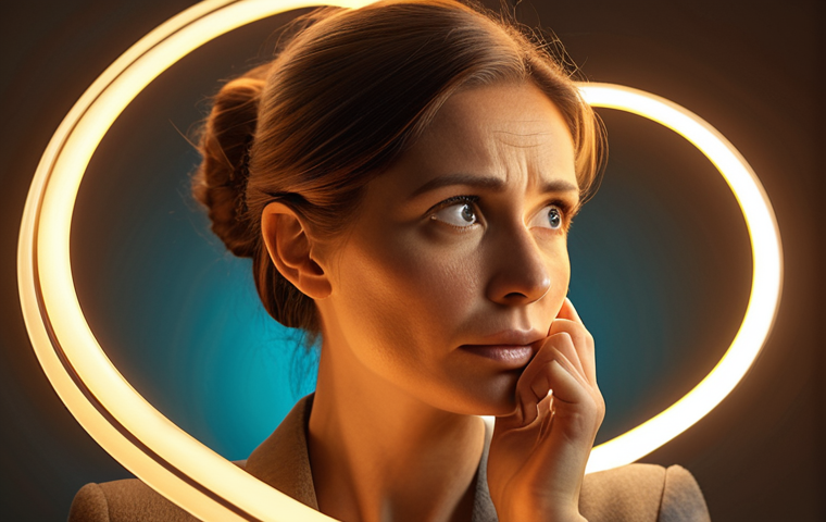 A thoughtful business professional, perhaps a woman with a genuine expression, deeply engaged in understanding an abstract, glowing swirl of human emotions and hopes, emanating from a customer profile. The scene emphasizes empathy and intuitive insight beyond mere data, with a subtle blend of digital and organic elements, warm, inviting tones, hyperrealistic.