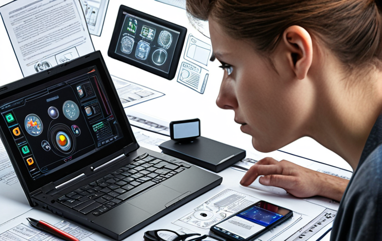 **
"A consumer technical expert analyzing a complex piece of technology, surrounded by various gadgets and devices. Focus on the expert's focused expression and the technological details. In the background, subtle hints of legal documents and consumer protection symbols."
**