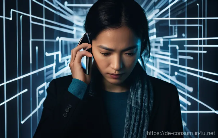 소비자 보호 관련 사례 리뷰 - A fully clothed, mid-30s woman sits at a polished wooden table in a brightly lit, modern living room...