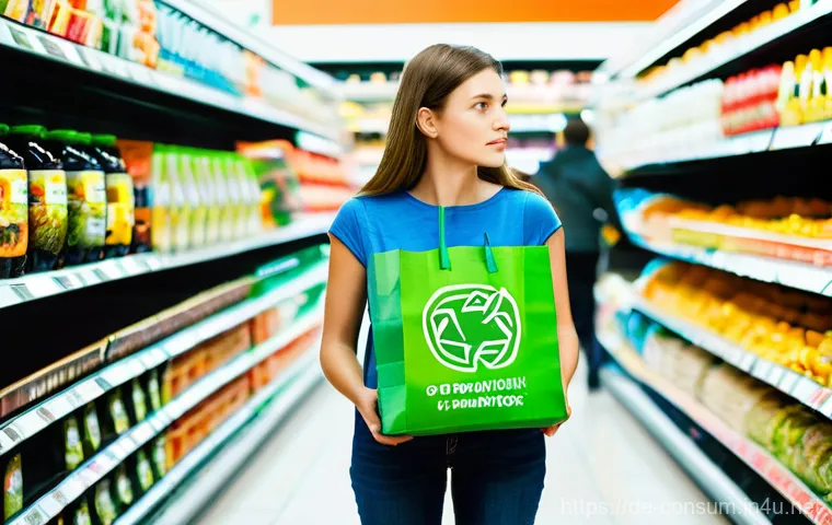 소비자 행동 데이터를 활용한 지속 가능성 혁신 전략 연구와 분석 - **Prompt: The Sustainable Shopper's Dilemma in a German Supermarket**
    A candid, realistic photog...