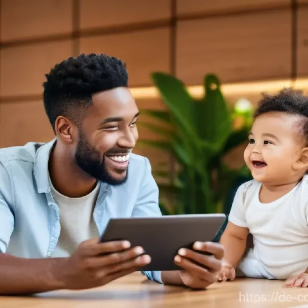 소비자중심 경영과 디지털 혁신의 연계 전략 연구와 분석 - **Prompt:** A diverse group of adults and a cheerfully smiling baby (wearing a clean, modern diaper)...