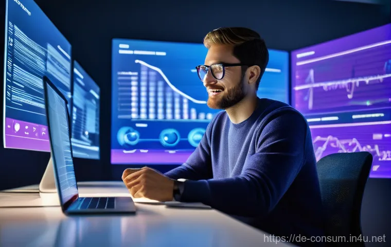 소비자 행동 데이터를 활용한 글로벌 성공 사례 연구와 분석 - **Prompt:** A dynamic and modern visual depicting data analysis driving personalized e-commerce. In ...