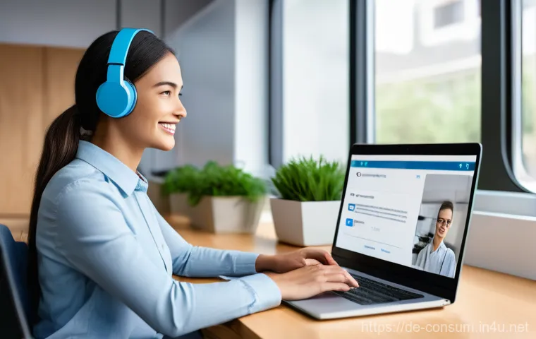 소비자 불만 관리 시스템 구축 사례 - **Prompt 1: Seamless Digital & Human Customer Support**
    "A clean, brightly lit, modern customer ...