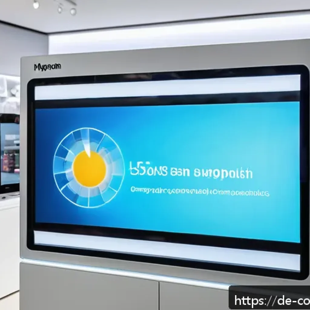 소비자 행동 변화 연구를 위한 데이터 분석 - A modern German electronics store interior showing a diverse group of middle-aged and young adult cu...