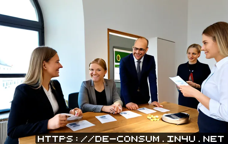 소비자중심 경영 도입과 조직 변화 사례 - Photorealistic German consumer-focused business transformation workshop, diverse office team includi...